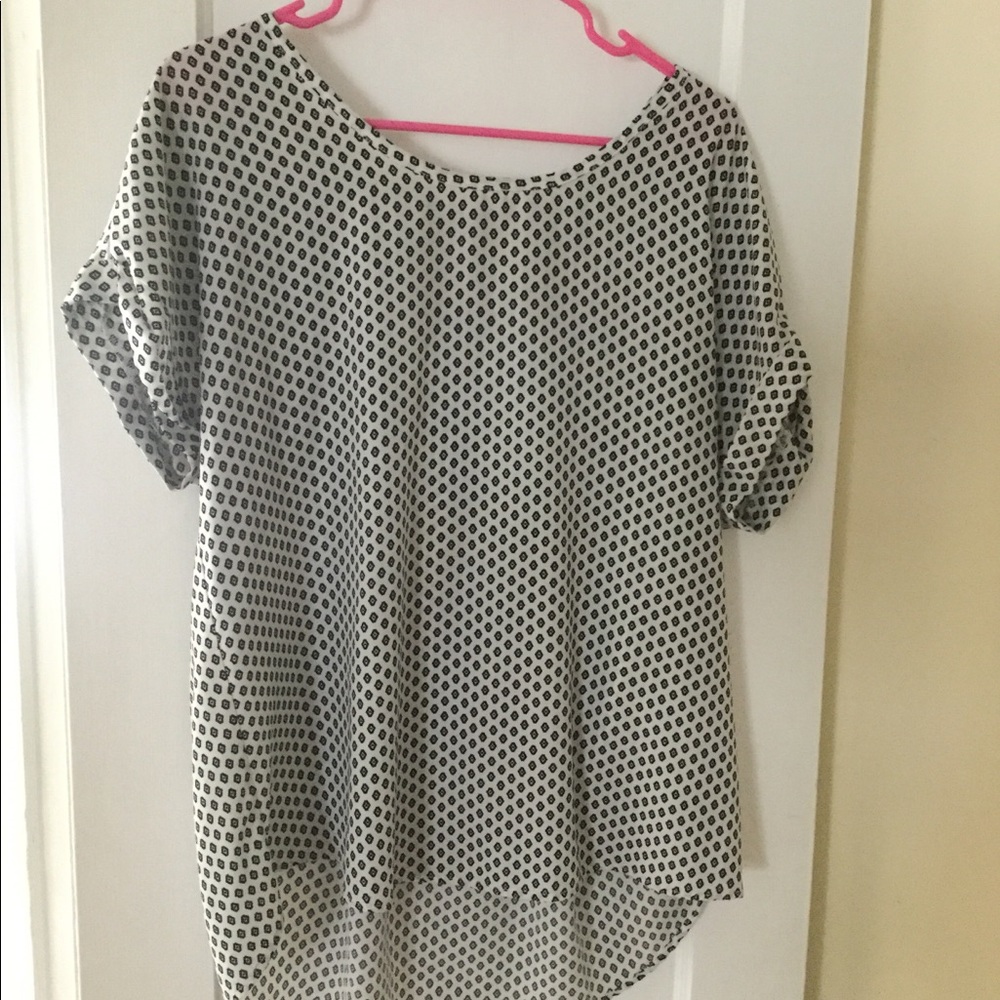 Black and White Blouse